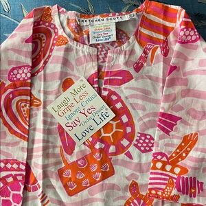 Gretchen Scott Vibrant Pink and Orange Tunic